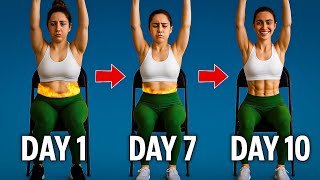 chair workout for belly fat and side fat exercise at home || weight loss exercise