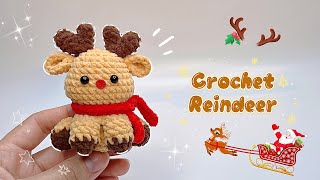 Crochet Reindeer 🦌 | Cute Crochet Tutorial | Móc Tuần Lộc Dễ Thương