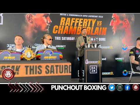 DEV SAHNI INTRODUCES RAFFERTY VS CHAMBERLAIN PRESS CONFERENCE #raffertychamberlain