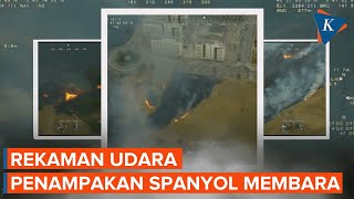 Rekaman Udara Penampakan Kebakaran Hutan Meluas di Spanyol