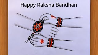 Rakhi drawing easyl Rakshabandhan specialCard drawing| How to draw Rakhi step bystep| Happy Rakhi