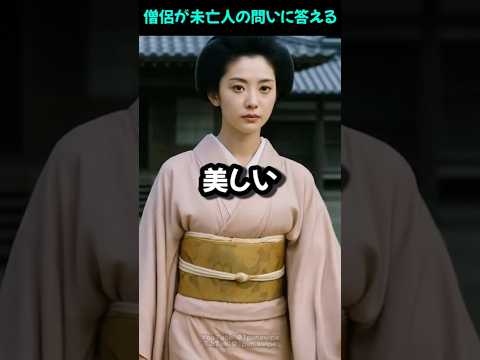 僧侶が未亡人の問いに答える