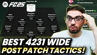 BEST META 4231 WIDE FORMATION AND CUSTOM TACTICS | FC 25 ULTIMATE TEAM