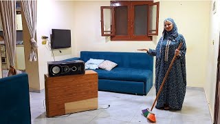يله بينا نبداء في التجديدات🥳فضيت الرسبشن وشلت كل اللي فيه هنكسر الحيطان وعملنا السلم اخيرا 
