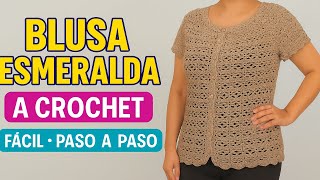 Blusa Diamante a Crochet 💎 con Botones | Fácil, Elegante y Paso a Paso parte 3