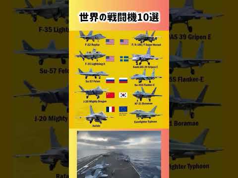トレンド創作の動画サムネイル - 【世界の戦闘機10選】#戦闘機 #usairforce #人民解放軍 #usmilitary #アメリカ軍 #韓国軍 #自衛隊 #フランス軍 #ロシア軍 #russianmilitary