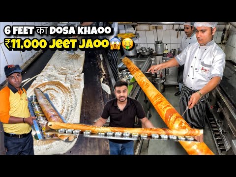 6 FEET का डोसा खाओ ₹11,000 ले जाओ😳😱 | Delhi’s Biggest Dosa #viralvideo #dosa #foodvlog