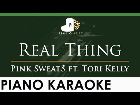 Pink Sweat$ – Real Thing (feat. Tori Kelly) – LOWER Key (Piano Karaoke Instrumental)