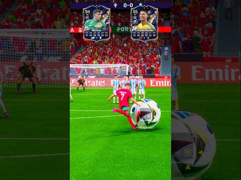 Ronaldo Scores Big Ball Free kick Challenge in FC 25 #shorts #football #fc25
