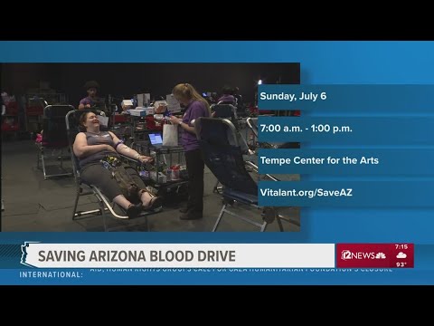 YouTube video thumbnail: Vitalant to Host Blood Drive to Replenish Supplies in Arizona