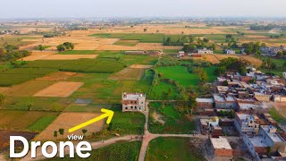 Aerial view of Ghalotian Kalan Khurd Daska City Gujranwala Sialkot Area Punjab Pakistan