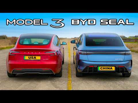 Tesla Model 3 vs BYD Seal: Electric Powerhouse Drag Race Showdown