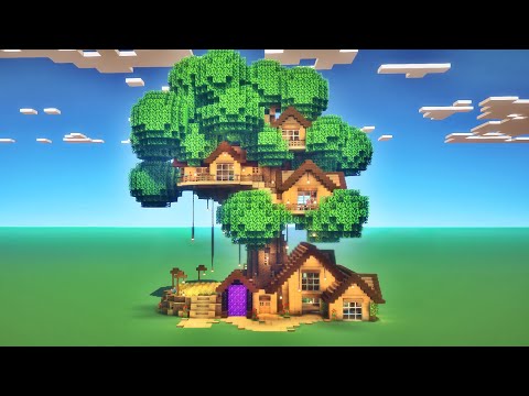 Comment Faire un VILLAGE dans un ARBRE GÉANT ? - TUTO MINECRAFT