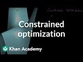 Constrained Optimization and Contour Lines