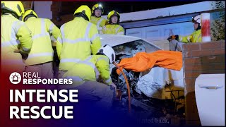 Man Stuck in Wrecked Car for 72 Minutes After Major Crash | Ambulance Code Red | Real Responders