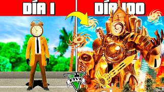 SOBREVIVÍ 100 DÍAS como CLOCKMAN en GTA 5!! (Skibidi Toilet mod)
