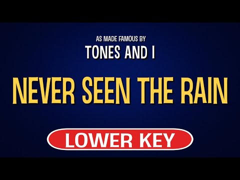 Tones And I – Never Seen The Rain | Karaoke Lower Key