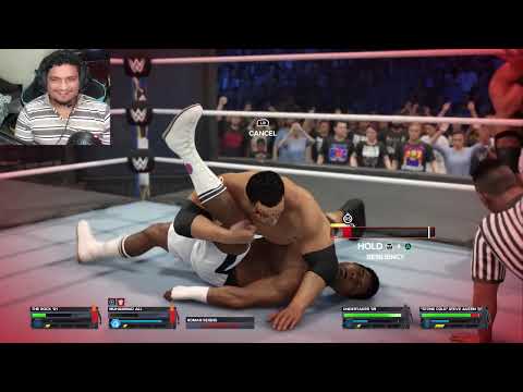 Face Cam on WWE 2k24 Roman Reigns VS. Jacob Fatu VS. Brock Lesnar VS. The Rock VS. Elimination