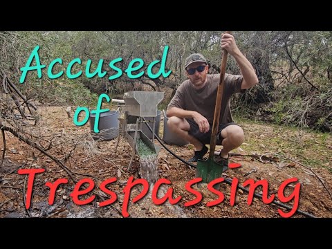 Highbanking at Reedy Creek. I've been accused of trespassing.