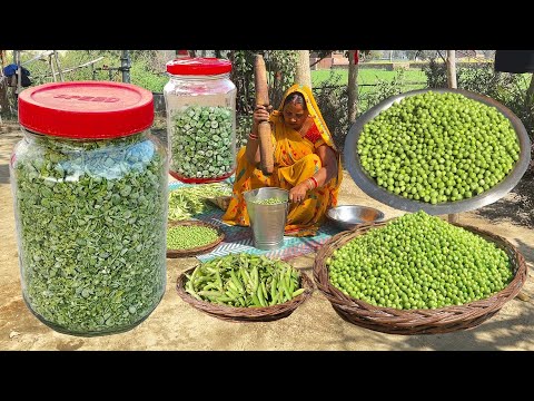 देशी तरीके से घर पर हरी मटर को स्टोर करने का तरीका | How to store Green Peas