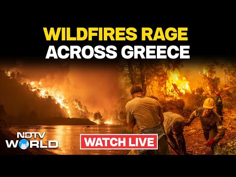 Greece Wildfires LIVE | Wildfires Rage Across Greece, Triggering Mass Evacuations
