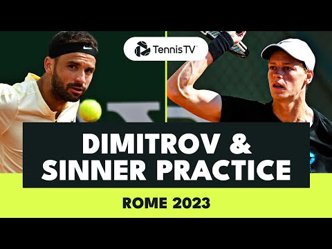 Grigor Dimtrov & Jannik Sinner Entertaining Practice Higlights! | Rome 2023