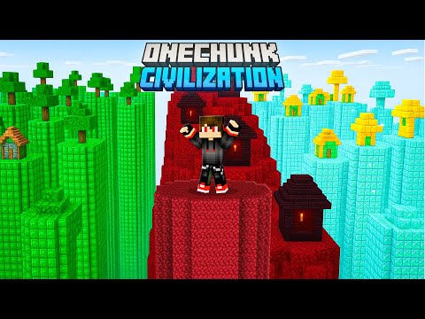 I Got Stuck in One Chunk Civilization in Minecraft..