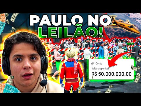 PAULINHO FOI NO LEILÃO COM 50 MILHÕES de REAIS no GTA RP!🤑 (Modder clips)