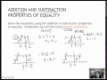 Exploring Properties of Equality in Addition and Subtraction