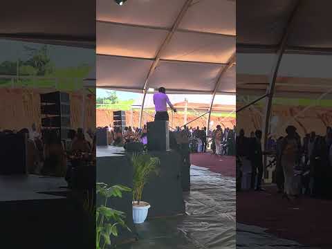 Engineer Brian performs wetoloole at Doxa lubowa thanksgiving by Dr Joseph Sserwadda