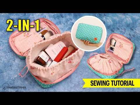 Genius 2-in-1 Design! The Perfect Vanity Pouch Sewing Tutorial