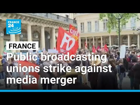 YouTube video thumbnail: France's Public Broadcasting Unions Strike Against Media Merger 