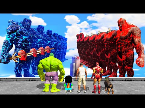 GTA 5 | GTA5 SHINCHAN & FRANKLIN DRAWS 7 HEADED ICE GOD TO FIGHT THE 7 HEADED LAVA GOD IN GTA 5