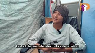 16-year-old Lina's alopecia was triggered by the genocide in Gaza