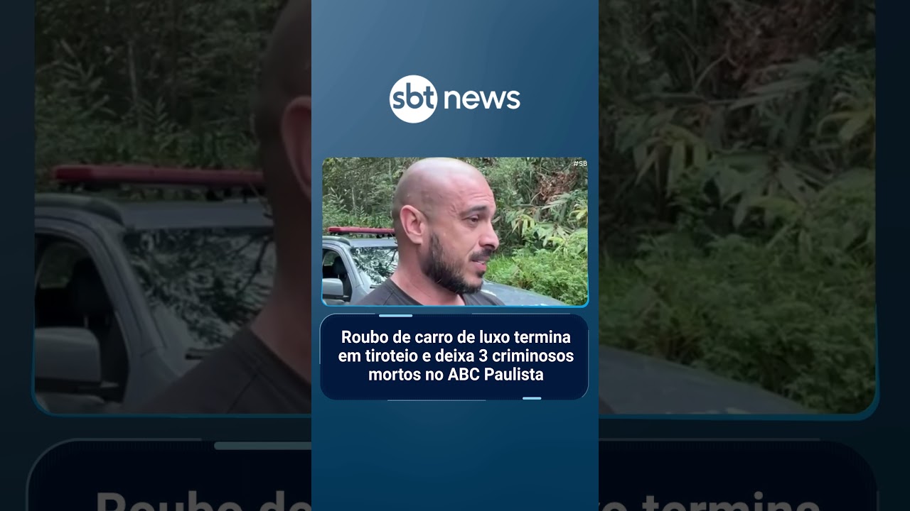 Roubo de carro de luxo termina em tiroteio e deixa 3 criminosos mortos no ABC Paulista