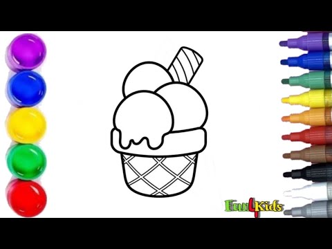 How to draw Ice Creams ? Bolalar uchun oson rasm chizish | Рисование мороженого для малышей