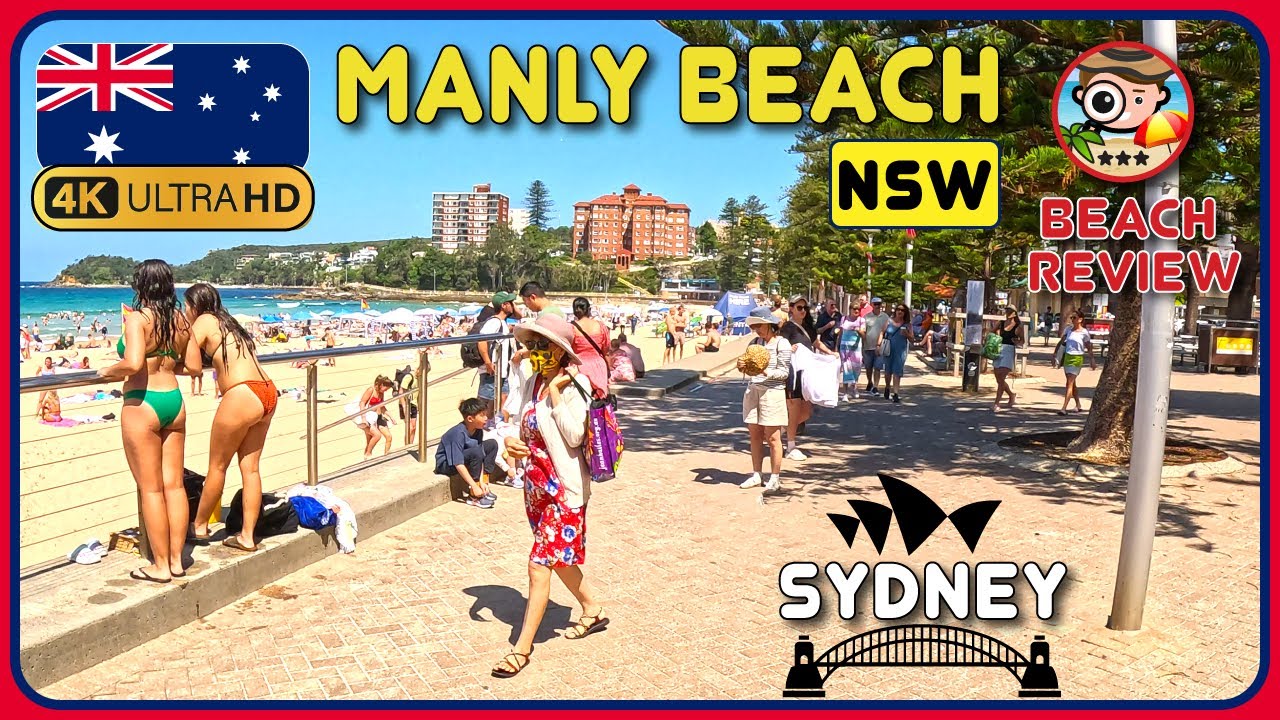 🙌 Serene Manly Beach🦘 Sydney 🇦🇺 (Most Famous Beach in Sydney!) 4K Walking Tour / 4K Beach Walk