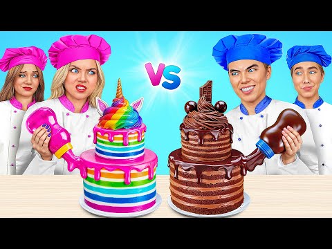男孩 VS 女孩 烹飪挑戰 | 史詩般的食物大戰 Multi DO Challenge