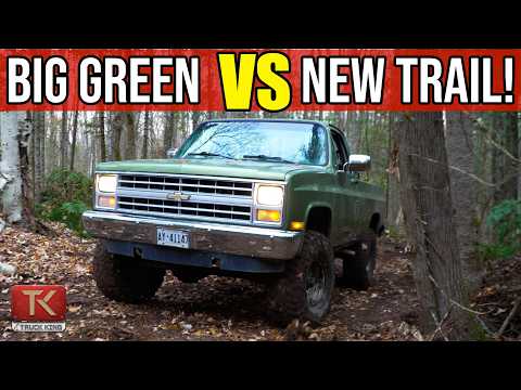 We Cut a NEW Brutal Off-Road Trail! First Run in my 1985 Chevy K10 AKA Big Green