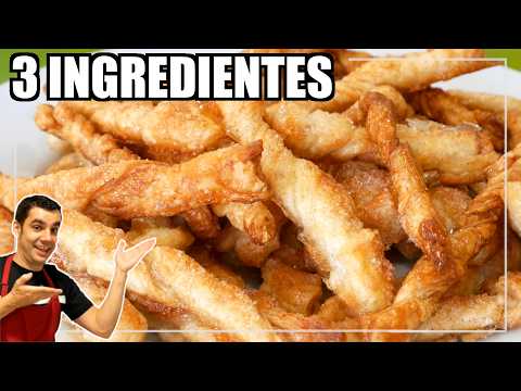 Los DULCES mas FÁCILES y RICOS con solo 3 INGREDIENTES, palitos de hojaldre y canela