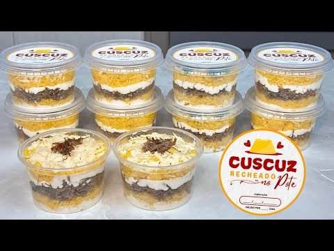 CUSCUZ COM CARNE DE SOL E REQUEIJÃO (NO POTE) - Faça e Venda