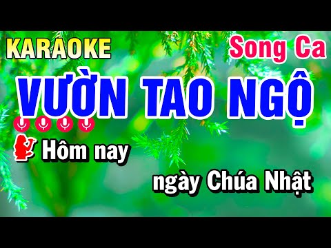 Karaoke Vườn Tao Ngộ Nhạc Sống Song Ca | Beat Huỳnh Anh