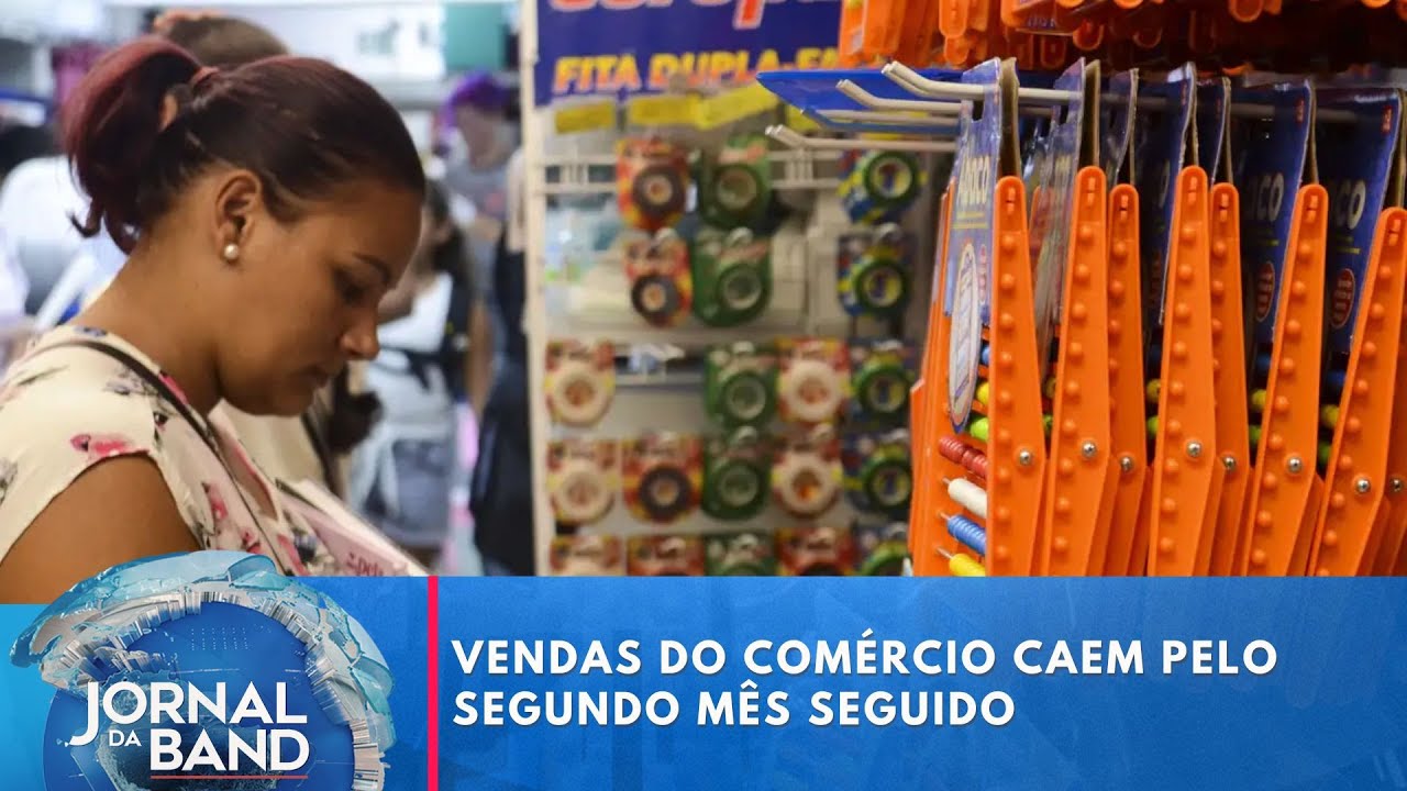 Vendas do comércio caem pelo segundo mês seguido | Jornal da Band