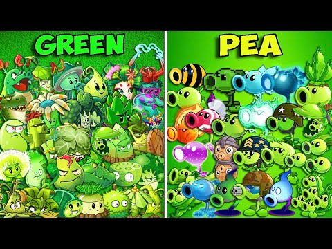 Team GREEN Plant Vs PEA Plant - Who Will Win? - Pvz 2 Team Plant vs Team Plant