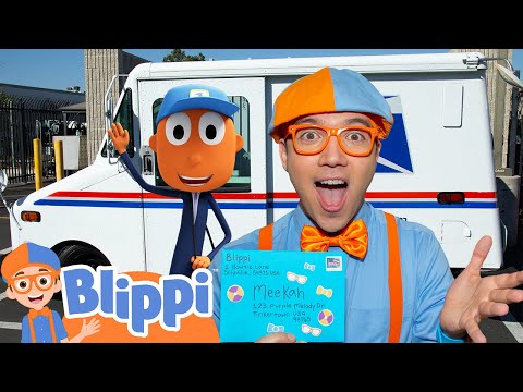 Blippi x Mr. Zip Become a Postal Worker and Mail a Letter at the USPS Post Office #AD @Blippi