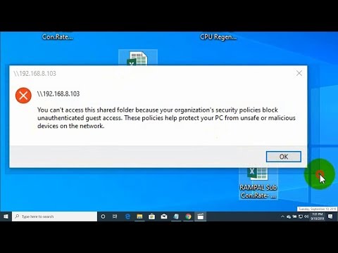 cannot map network drive windows 10 access is denied