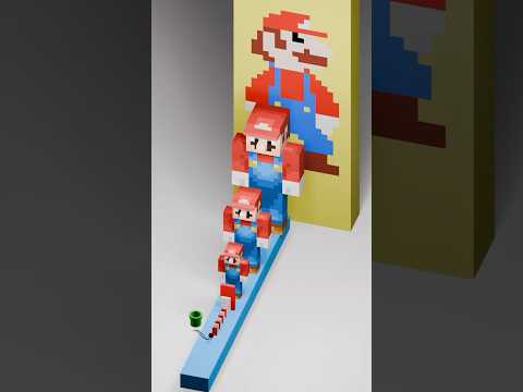 マリオのドミノ 最後に驚きの仕掛けが発動します