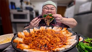 무더운날 매콤한 쭈삼볶음에 소주 한잔 어떠셔요ㅋ │Stir-fried webfoot octopus Mukbang Eatingshow