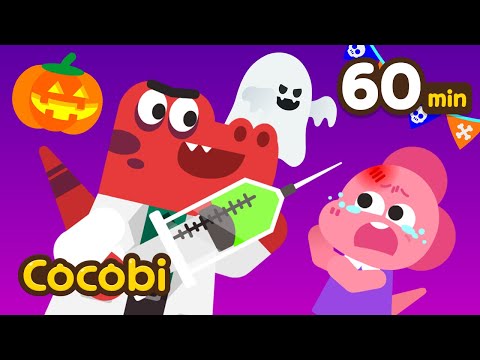 🎃Happy Halloween!🧛‍♀️Doctor T-Rex Song and More Spooky Song for Kids | Cocobi