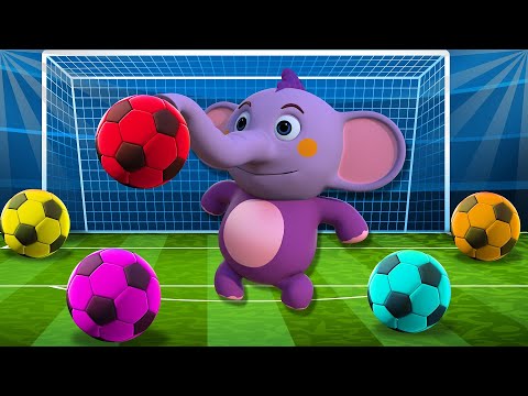 ⚽️ Aprenda cores com bolas de futebol ⚽️ Aprendendo desenhos animados para crianças